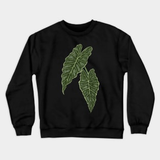 Alocasia Polly Green Leaves Crewneck Sweatshirt